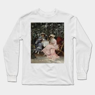 Sitting Under the Arbor by Hugo Birger Long Sleeve T-Shirt